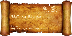 Márky Bianka névjegykártya
