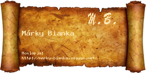 Márky Bianka névjegykártya