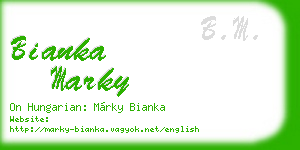 bianka marky business card