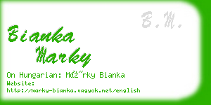 bianka marky business card